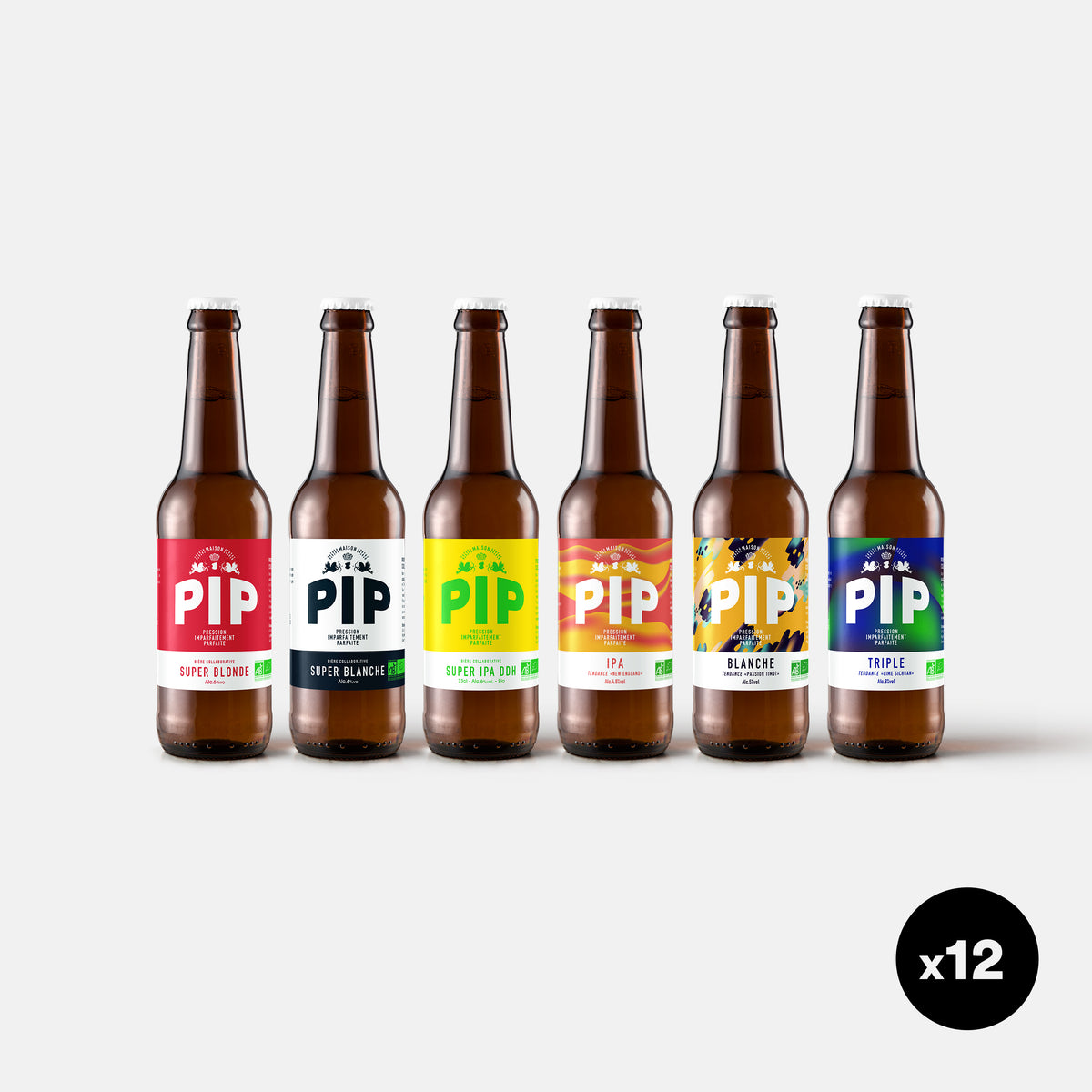 Maison PIP - Pack Gamme - Bières PIP Bio - Bouteilles 33cl